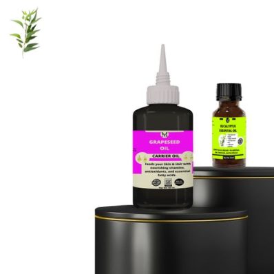 Eucalyptus Essential Oil (15ml)& Grape Seed Carrier Oil (120ml)