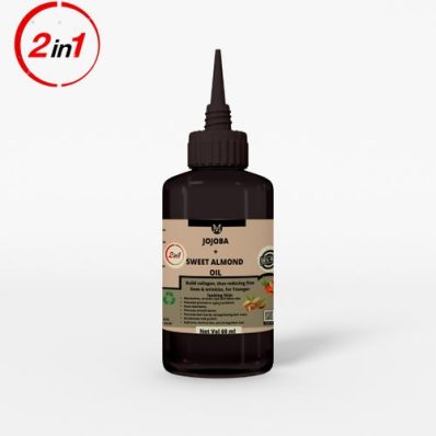 Sweet Almond & Jojoba Oil-60ml,For Soft ,Glowing Skin & Strong Hair