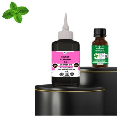 Peppermint Essential Oil(15ml) & Sweet Almond Carrier Oil(120ml)