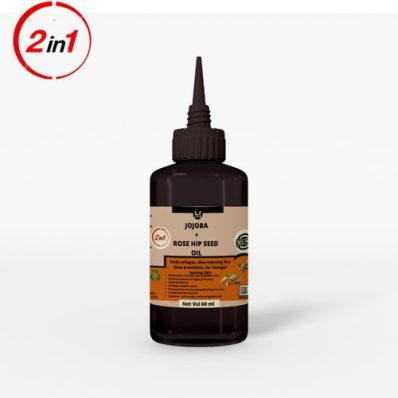 Jojoba & Rosehip Seed Oil-65ml ,Repairs Damaged Hair,Treats Acne