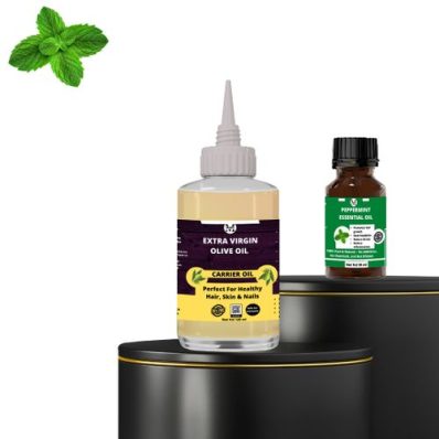 Peppermint Essential Oil15ml&Extra Virgin Olive Carrier Oil120ml