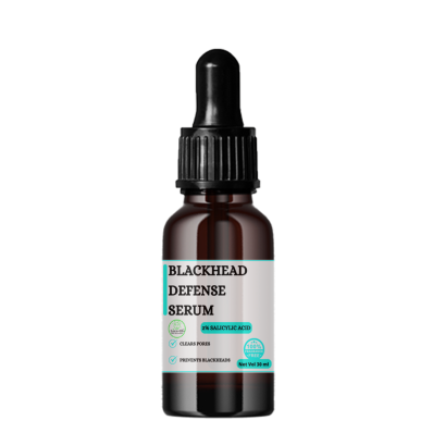 Blackhead Defence Serum - (Fragrance Free) with 2% Salicylic Acid,Clears blackheads and clogged pores,Prevents future breakouts