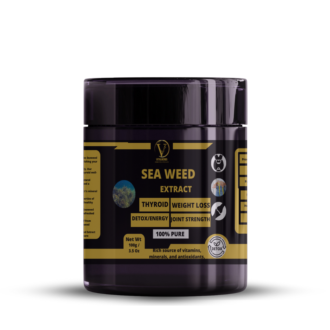 Sea Weeds Extract - 100% Pure,Finely Ground,Soluble in water,Thyroid Health Support,Weight Management Aid,Bone and Joint Strength,Detoxification Powerhouse