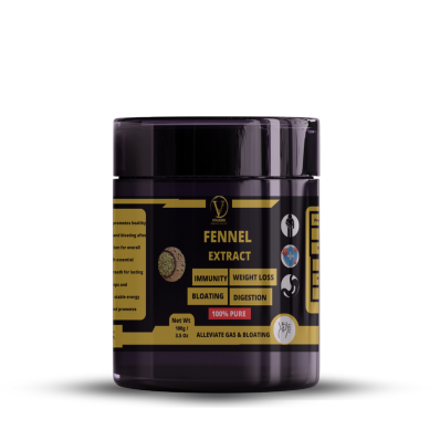 Fennel Extract Powder -  100% Pure,Finely Ground,Soluble in wate,Soothe digestive discomfort ,Alleviate gas and bloating &  Ease menstrual cramps