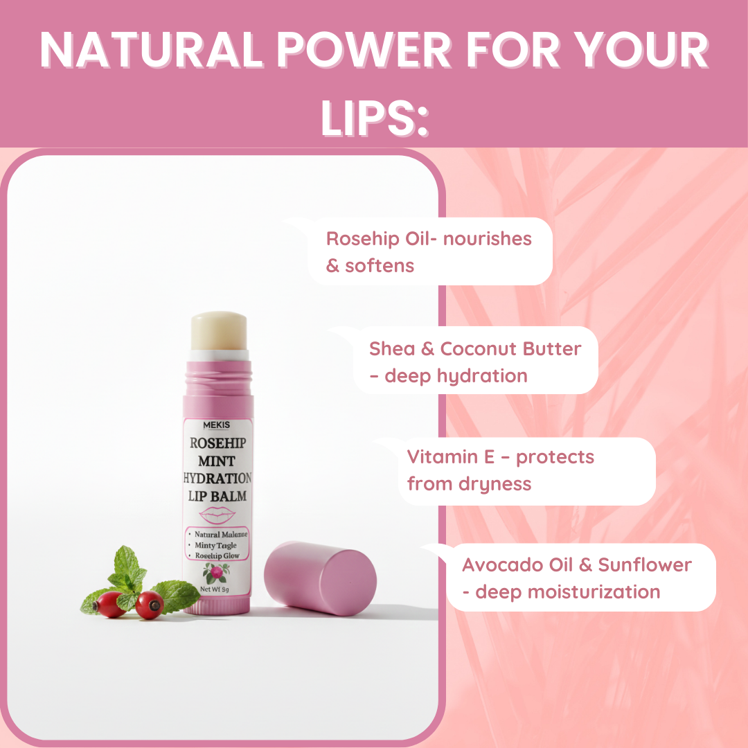 Rosehip Mint Hydration Lip Balm - Hydrate & Refresh Naturally,With a Refreshing minty sensation 5 Rosehip Mint Hydration Lip Balm - Hydrate & Refresh Naturally,With a Refreshing minty sensation - Image 5