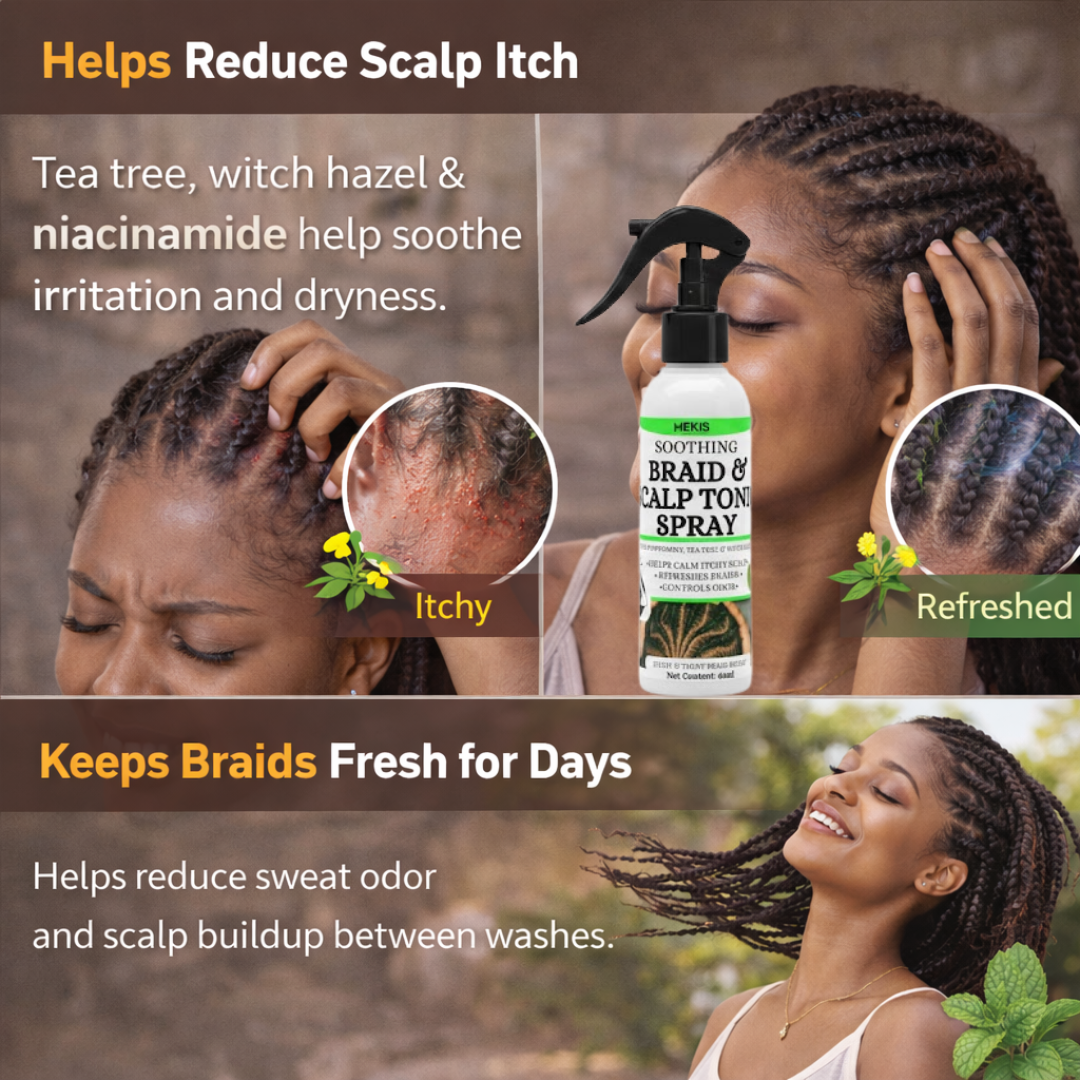 Soothing Braid & Scalp Tonic Spray - Helps calm itchy & Irritated scalp ,Keeps braids fresh between washes 3 Soothing Braid & Scalp Tonic Spray - Helps calm itchy & Irritated scalp ,Keeps braids fresh between washes - Image 3
