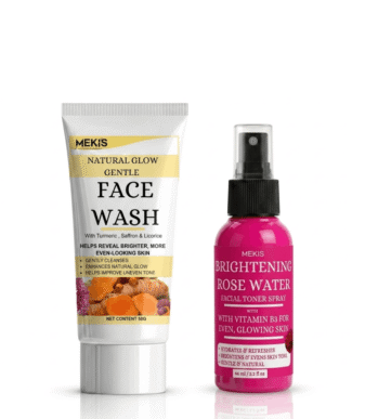 Natural Glow Face Wash + Brightening Rose Water Toner -
