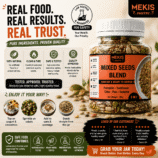 Mekis 5 in 1 Mixed Seeds Blend - Lightly roasted and lightly sea salted for great taste