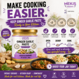 Mekis Ginger Garlic Paste - Kitchen ready,Skip the peeling, chopping and blending