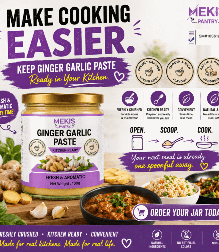 Mekis Ginger Garlic Paste Mekis Ginger Garlic Paste - Kitchen ready,Skip the peeling, chopping and blending