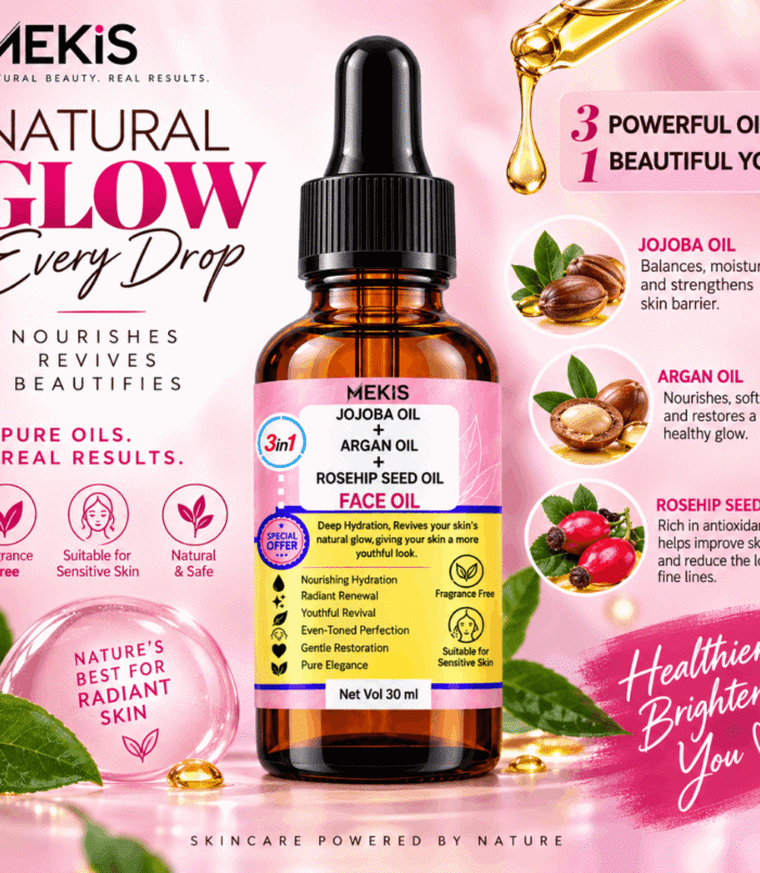 3-in-1 Jojoba + Argan + Rosehip Seed Face Oil -