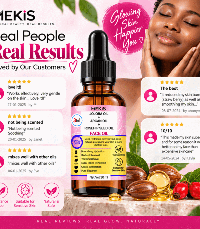 3-in-1 Jojoba + Argan + Rosehip Seed Face Oil -