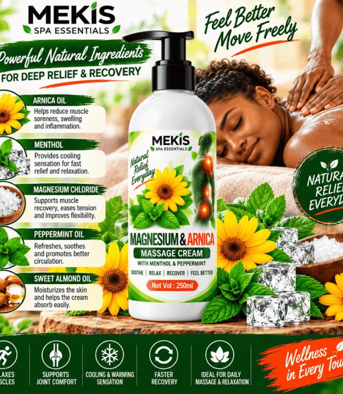 Magnesium oil & Arnica Massage Cream - Magnesium oil & Arnica Massage Cream -
